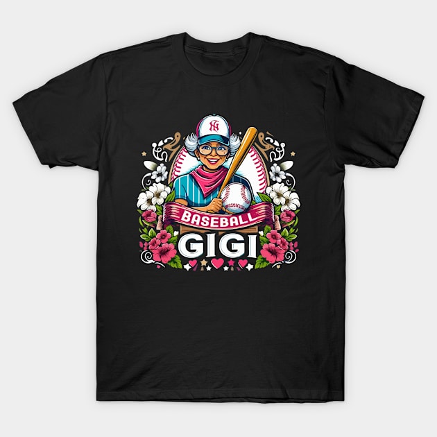 Baseball Gigi Women Ballpark Gigi Baseball Mom T-Shirt by mostoredesigns